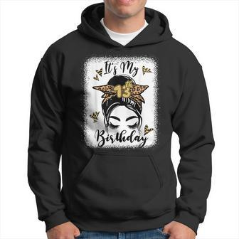 13Th Birthday Decorations Girl Messy Bun 13 Years Old Bday Hoodie - Seseable