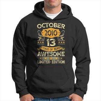 13Th Birthday Decoration October 2010 13 Years Old Hoodie | Mazezy