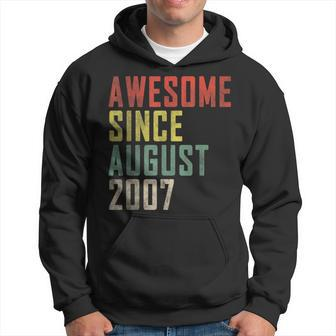 15Th Birthday Awesome Since August 2007 Hoodie | Mazezy