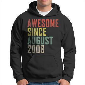 15Th Birthday Awesome Since August 2008 Hoodie | Mazezy