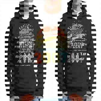 16 Year Old Awesome Since August 2007 16Th Birthday Hoodie - Seseable