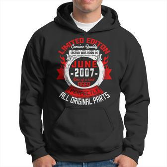 16Th Birthday Gift Legends Born In June 2007 16 Years Old Hoodie | Mazezy