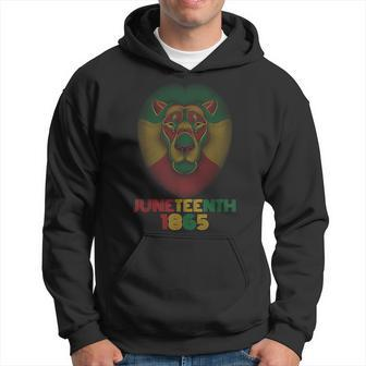 1865 Junenth Celebrate Lion African American Freedom Day Gifts For Lion Lovers Funny Gifts Hoodie | Mazezy
