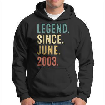 19 Years Old Gifts Legend Since June 2003 19Th Birthday Hoodie | Mazezy