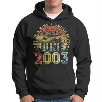 20 Years Old Gifts 20Th Birthday Men Awesome Since June 2003 Hoodie - Thegiftio UK