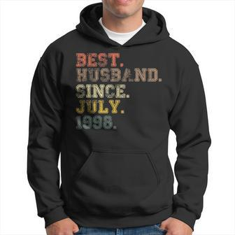21St Wedding Anniversary Gifts Best Husband Since July 1998 Funny Gifts For Husband Hoodie | Mazezy