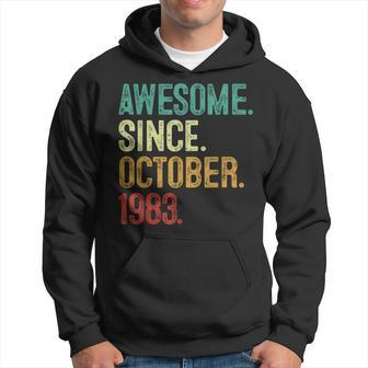 40 Year Old Awesome Since October 1983 40Th Birthday Hoodie
