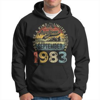 40 Years Old Made In 1983 Vintage September 1983 40Th Bday Hoodie - Monsterry
