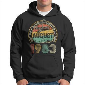 40 Years Old Made In 1983 Vintage August 1983 40Th Birthday Hoodie - Seseable