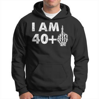 Im 41 Years Old Funny Skeleton Middle Finger 41St Birthday Hoodie | Mazezy UK