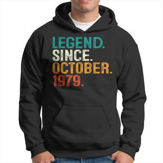 44 Years Old 44Th Birthday Legend Since October 1979 Hoodie - Seseable