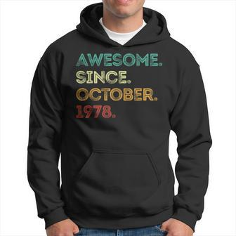 45 Years Old Awesome Since October 1978 45Th Birthday Hoodie - Thegiftio UK