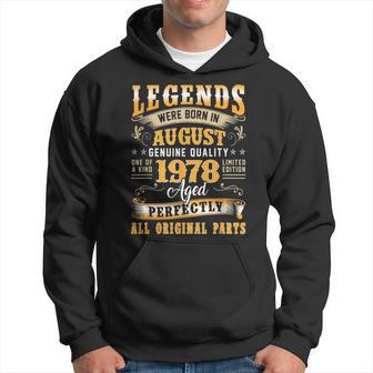 45Th Birthday 45 Years Old Legends Born August 1978 Hoodie - Monsterry AU
