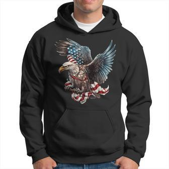 4Th July 1776 Patriotic Eagle Usa Flag Independence Day Hoodie | Mazezy