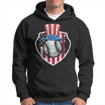 4Th Of July American Flag Uncle Sam Baseball Gift Hoodie | Mazezy