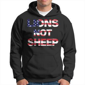 4Th Of July Lions Not Sheep Vintage American Patriot Flag  Hoodie