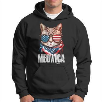 4Th Of July Meowica American Flag Cat Hoodie | Mazezy