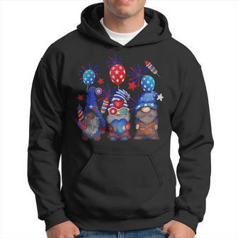 4Th Of July Patriotic Cute Gnomes Funny American Usa Flag Hoodie - Monsterry AU