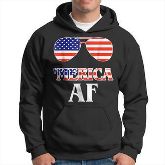 4Th Of July Patriotic Funny Merica Af Patriotic Funny Gifts Hoodie | Mazezy