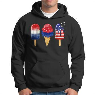 4Th Of July Popsicle American Flag Patriotic Summer Boy Girl Hoodie | Mazezy