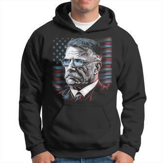 4Th Of July President Theodore Teddy Roosevelt American Flag Hoodie - Seseable