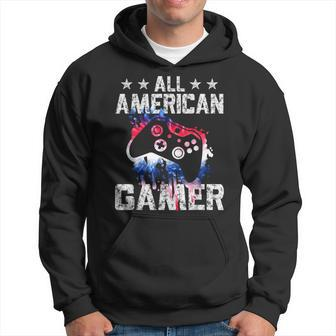 4Th Of July Video Game American Flag All American Gamer Hoodie | Mazezy