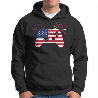 4Th Of July Video Games American Flag Gamer Games Funny Gifts Hoodie | Mazezy