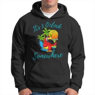 It Is 5 O'clock Somewhere Drinking Parrot Hoodie | Mazezy DE