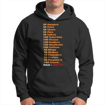 55 Burgers 55 Shakes 55 Fries Think You Should Leave Funny Gift For Mens Hoodie | Mazezy