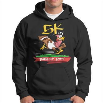 5K On Turkey Day Race Thanksgiving For Turkey Trot Runners Hoodie - Monsterry UK
