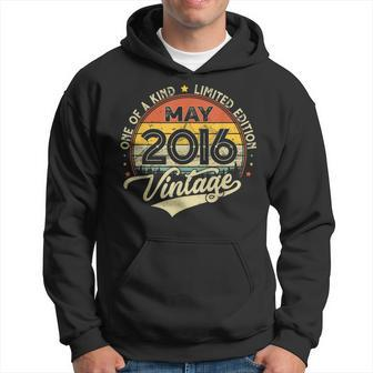 5Th Birthday Gifts 5 Years Old Retro Born In May 2016 Hoodie | Mazezy