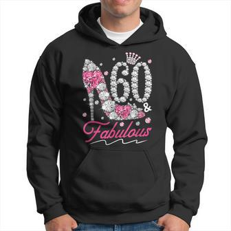 60Th Birthday 60 & Fabulous Pink 60 Years Old Diamond Shoes Hoodie - Monsterry