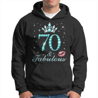 70 & Fabulous 70 Years Old Queen's Birthday Cute Hoodie | Mazezy
