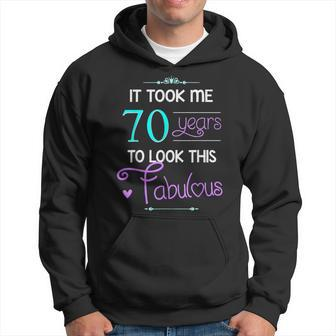 70Th Birthday Fabulous 70 Year Old Hoodie | Mazezy