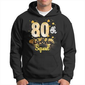 80Th Birthday Squad 80 Year Old Birthday Sparkle Hoodie - Seseable