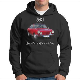 850 Italian Beautiful Car Classic Automobile Vintage Car Hoodie | Mazezy DE