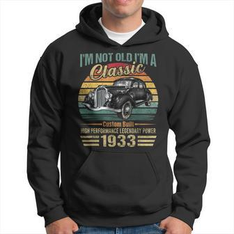 90 Year Old Vintage 1933 Classic Car 90Th Birthday Gifts Hoodie | Mazezy DE