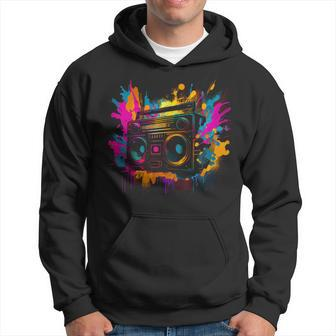 90S 80S Theme Party Outfit Tape Recorder Hoodie - Monsterry