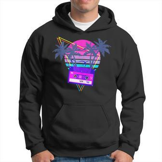 90S Vaporwave Sunset Cassette Tape In Outrun Synthwave Style 90S Vintage Designs Funny Gifts Hoodie | Mazezy