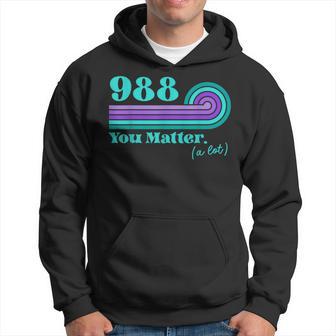 988 Suicide Prevention Mental Health Awareness Retro Teal Hoodie - Monsterry DE