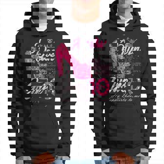 A Queen Was Born On June 10 High Heels June 10Th Birthday Hoodie | Mazezy
