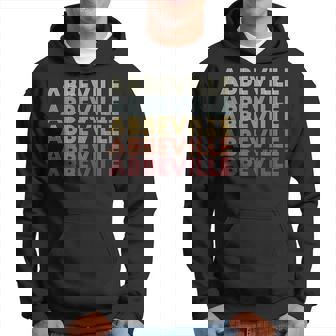 Abbeville Louisiana Abbeville La Retro Vintage Text Hoodie | Mazezy