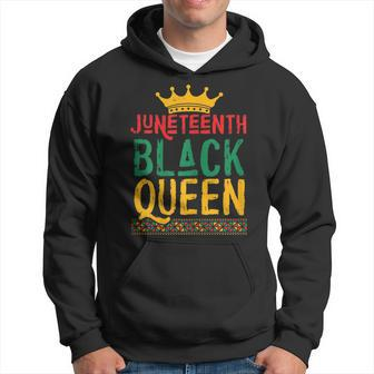 African American Junenth Black Queen Hoodie - Seseable