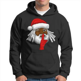 African American Santa Claus Christmas Party Decor Hoodie - Seseable