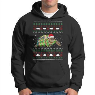 African Sulcata Tortoise Ugly Christmas Sweater Hoodie | Mazezy