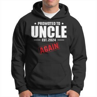 Again Uncle Est 2024 Promoted To Uncle Baby Announcement Hoodie - Monsterry