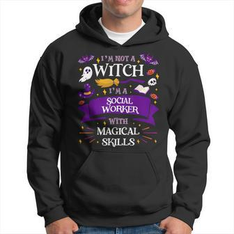 Ain't A Witch Social Worker With Magical Skills Halloween Hoodie - Monsterry AU