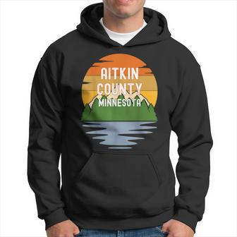 From Aitkin County Minnesota Vintage Sunset Hoodie | Mazezy
