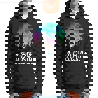 Alaska Nothern Lights Viewing Vacation Vintage Hoodie - Thegiftio UK