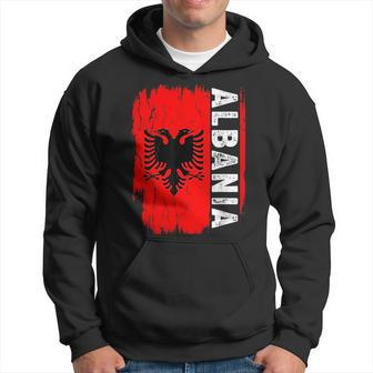 Albania Flag Albanian Family Sports Vintage Albania Hoodie - Seseable